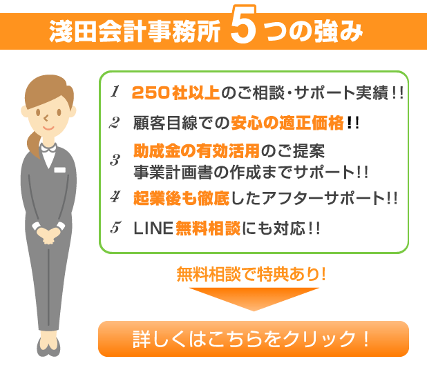 浅田会計事務所５つの強み画像